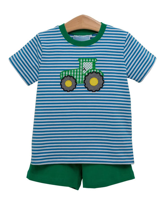 Tractor Applique Short Set - Breckenridge Baby