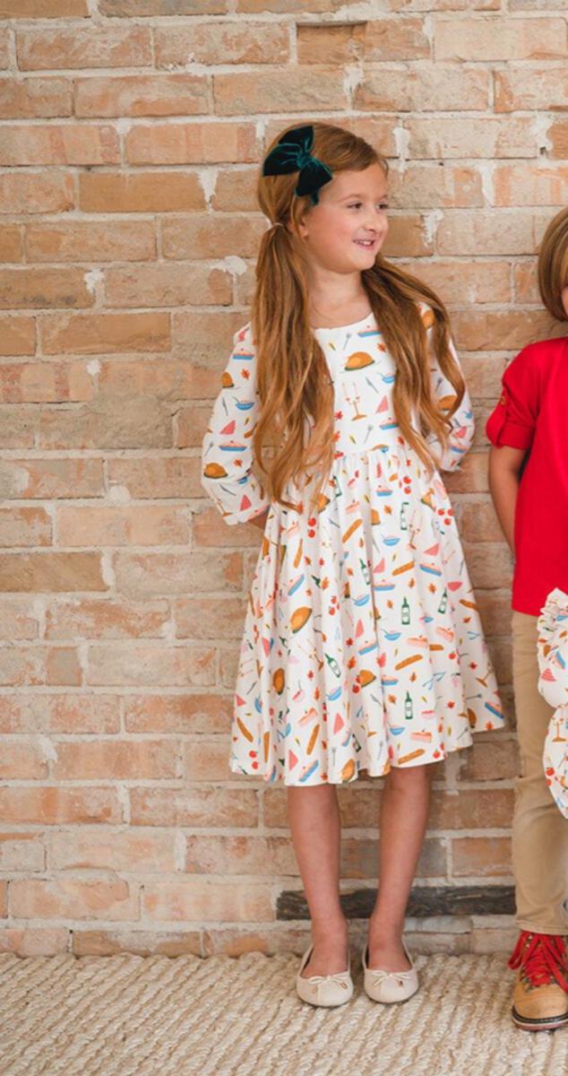 Emile Turkey Time Twirl Dress - Breckenridge Baby