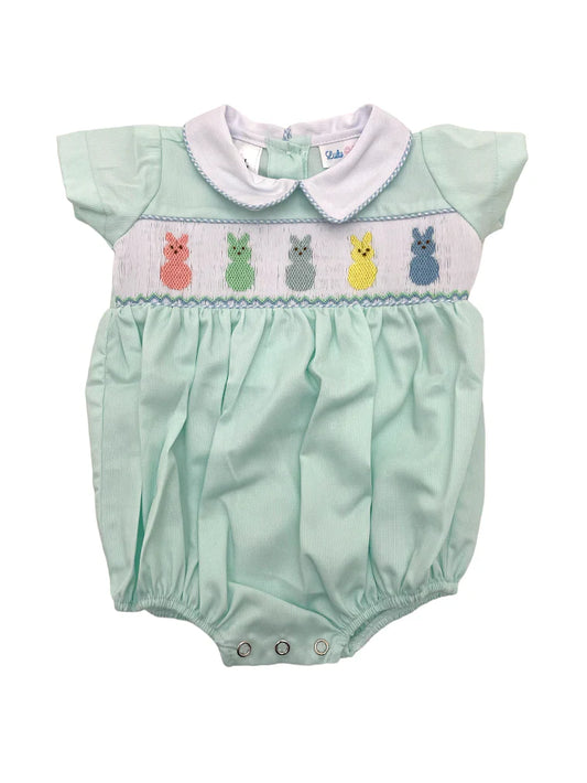 Noah Smocked Boy Bubble - Peeps - Breckenridge Baby