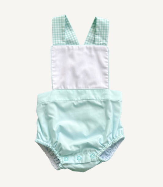 Sawyer Sunsuit, Madison Park Mint - Breckenridge Baby