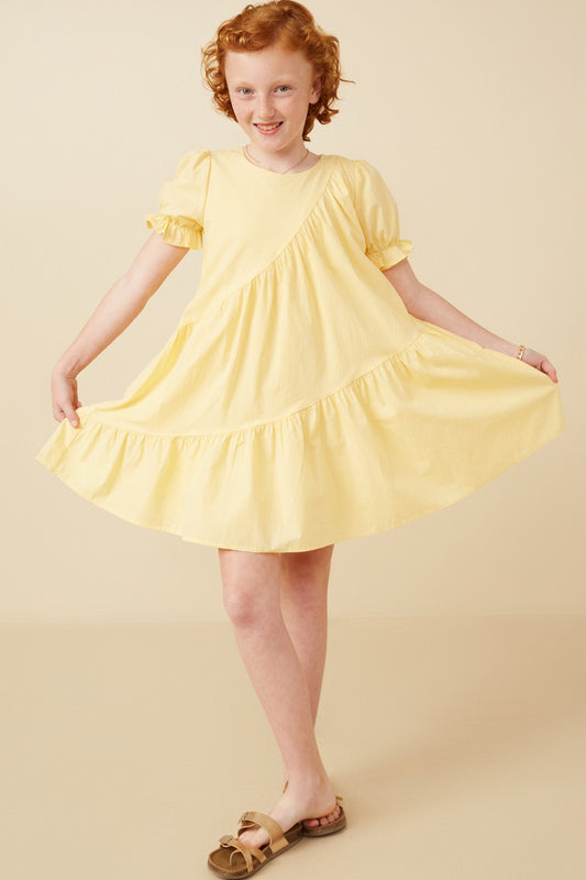 Tween Asymmetrical Poplin Dress