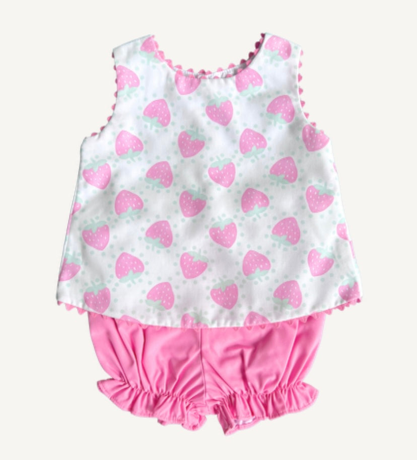 Tally Tulip Bloomer Set, Wise Acres Strawberries - Breckenridge Baby