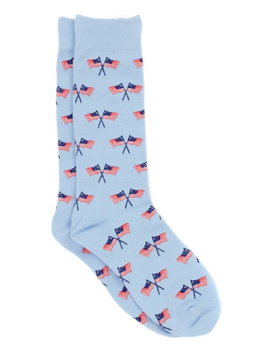 Boys Lucky Duck Socks Freedom Flag