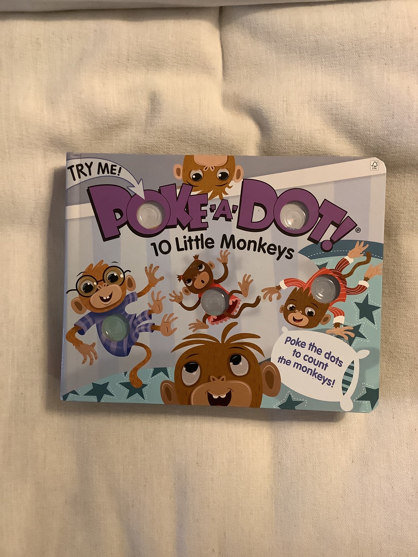 Poke a dot 10 little monkeys