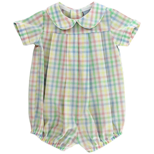 Carousel Plaid Dressy Bubble Short - Breckenridge Baby