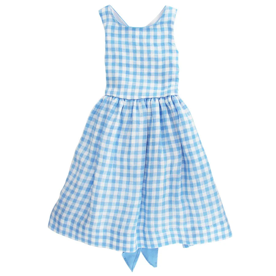 Sky Linen Gingham Dress - Breckenridge Baby