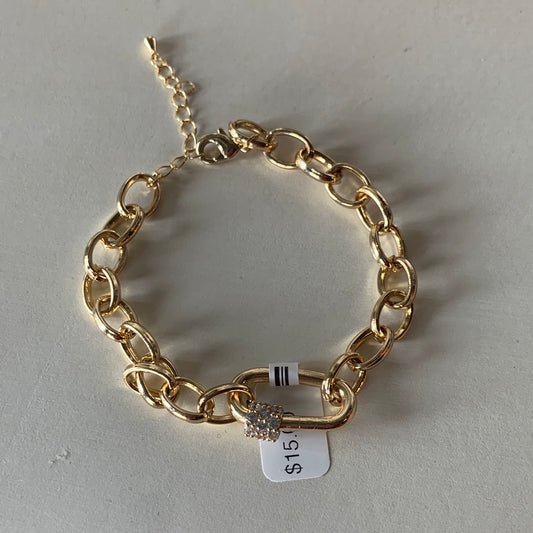 Gold Carabiner Bracelet