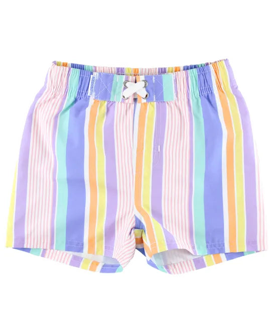 Rainbow Lane Stripe Swim Trunks - Breckenridge Baby
