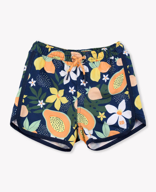 Dolphin Hem Swim Trunks - Tropics - Breckenridge Baby