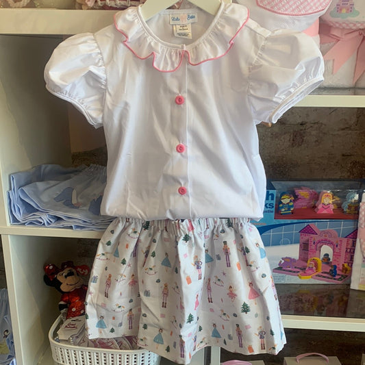 Olivia - Skirt Set Ruffle Blouse - Breckenridge Baby