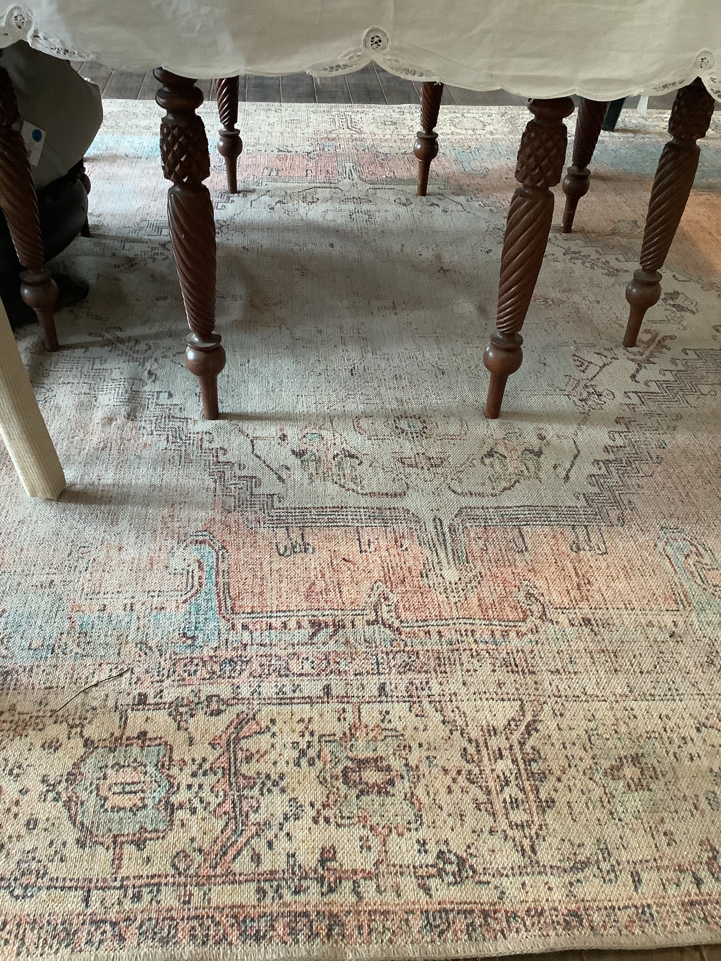 Orange and blue 9x12 rug