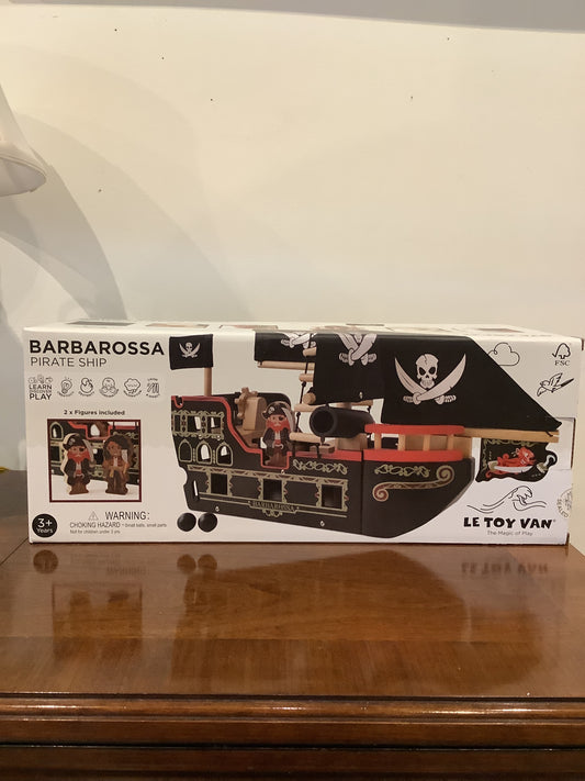 Kids wooden pirate ship