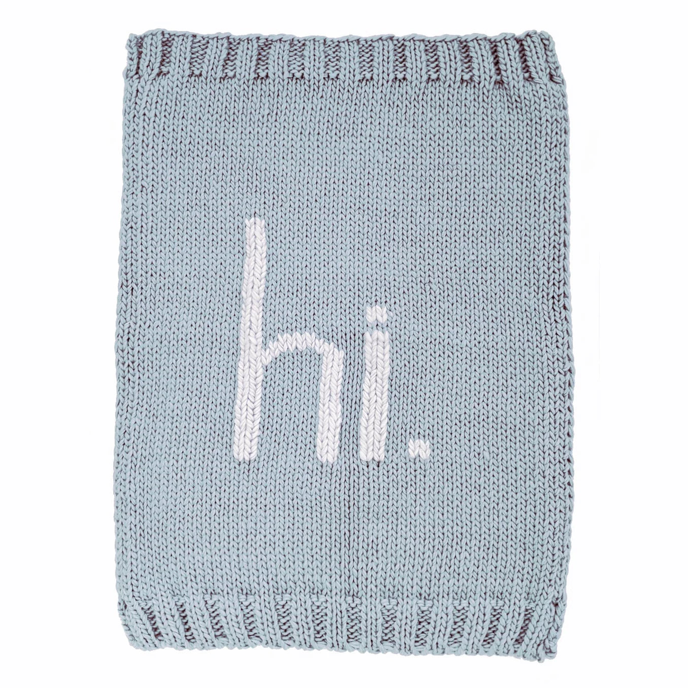 Hi. Hand Knit Blanket Surf Blue - Breckenridge Baby