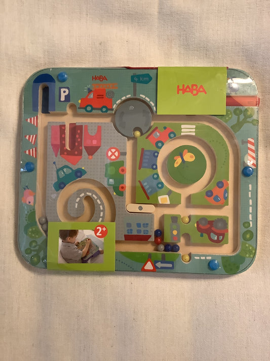 Town maze magnetic game