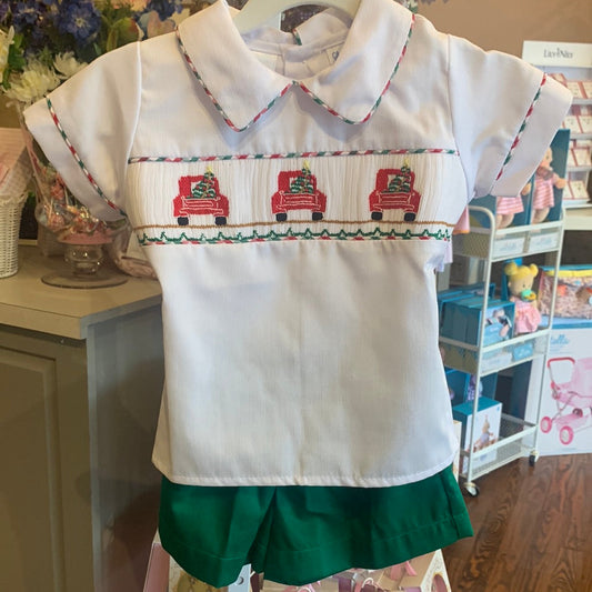 Drew Woven Shortset - Pine Tree - Breckenridge Baby