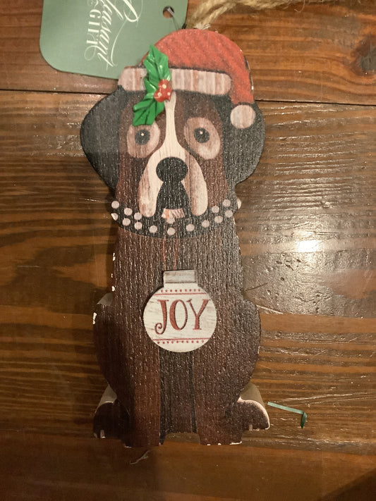 Wooden dog ornament