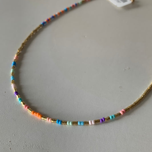 Light Multi-Color Beaded Necklace