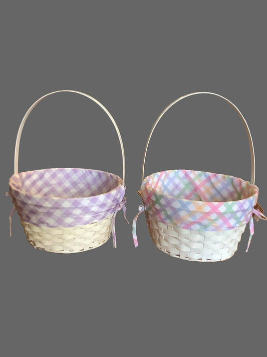 Bamboo Easter basket w/eggs