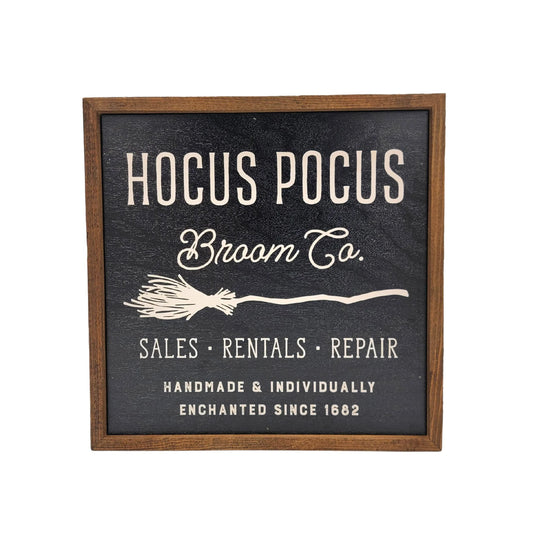 Hocus Pocus Broom Wall Sign