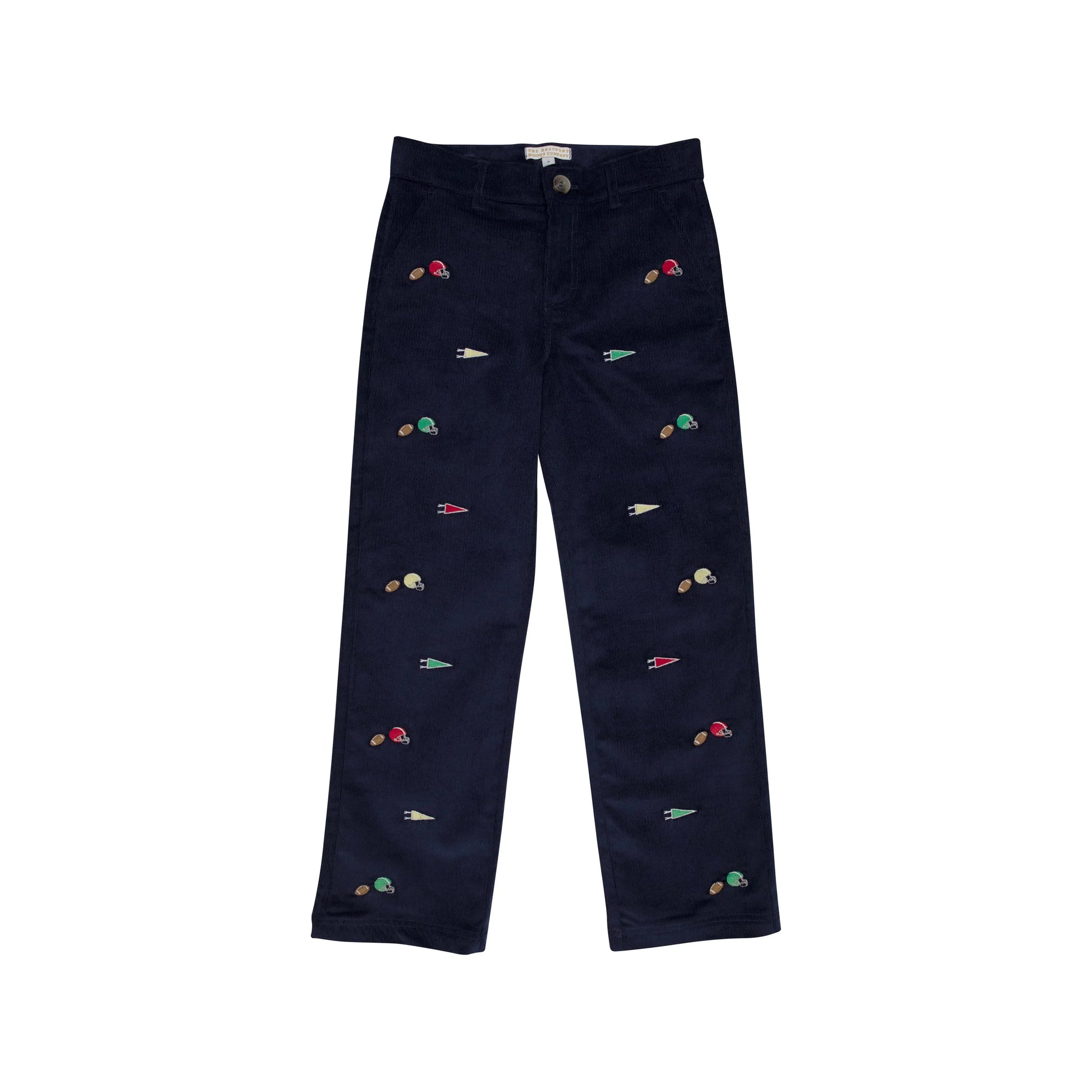 Critter Prep School Pants - Nantucket Navy Football - Breckenridge Baby