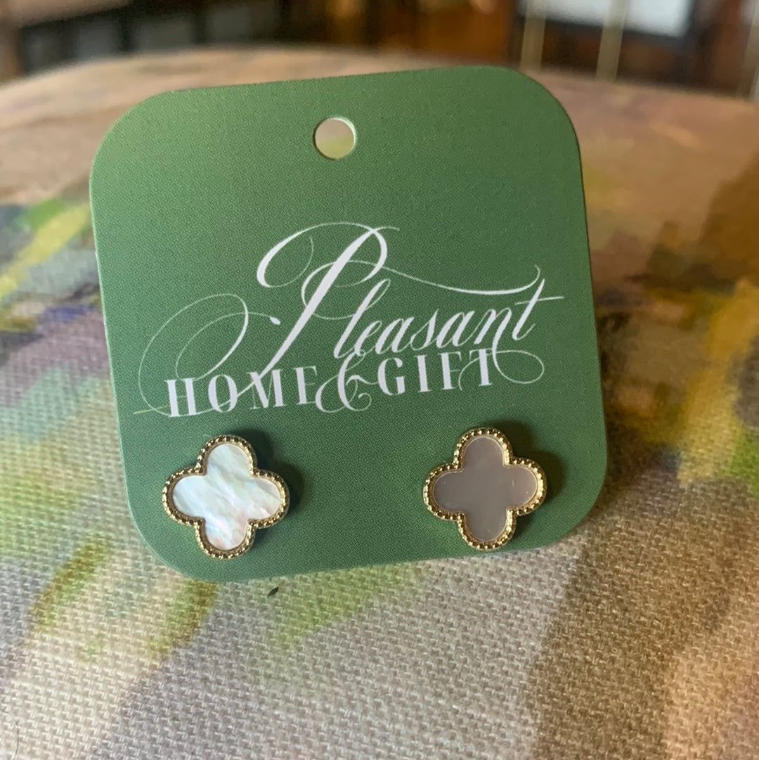 Clover Mother of Pearl Studs