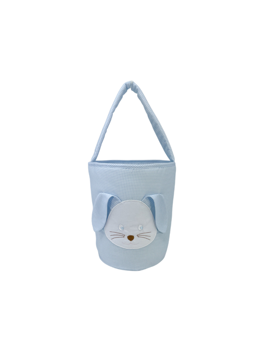 Easter Basket - Blue Mini Gingham - Breckenridge Baby