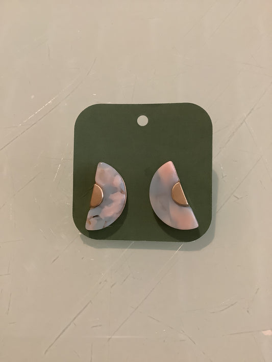 Pink and Blue stud earrings