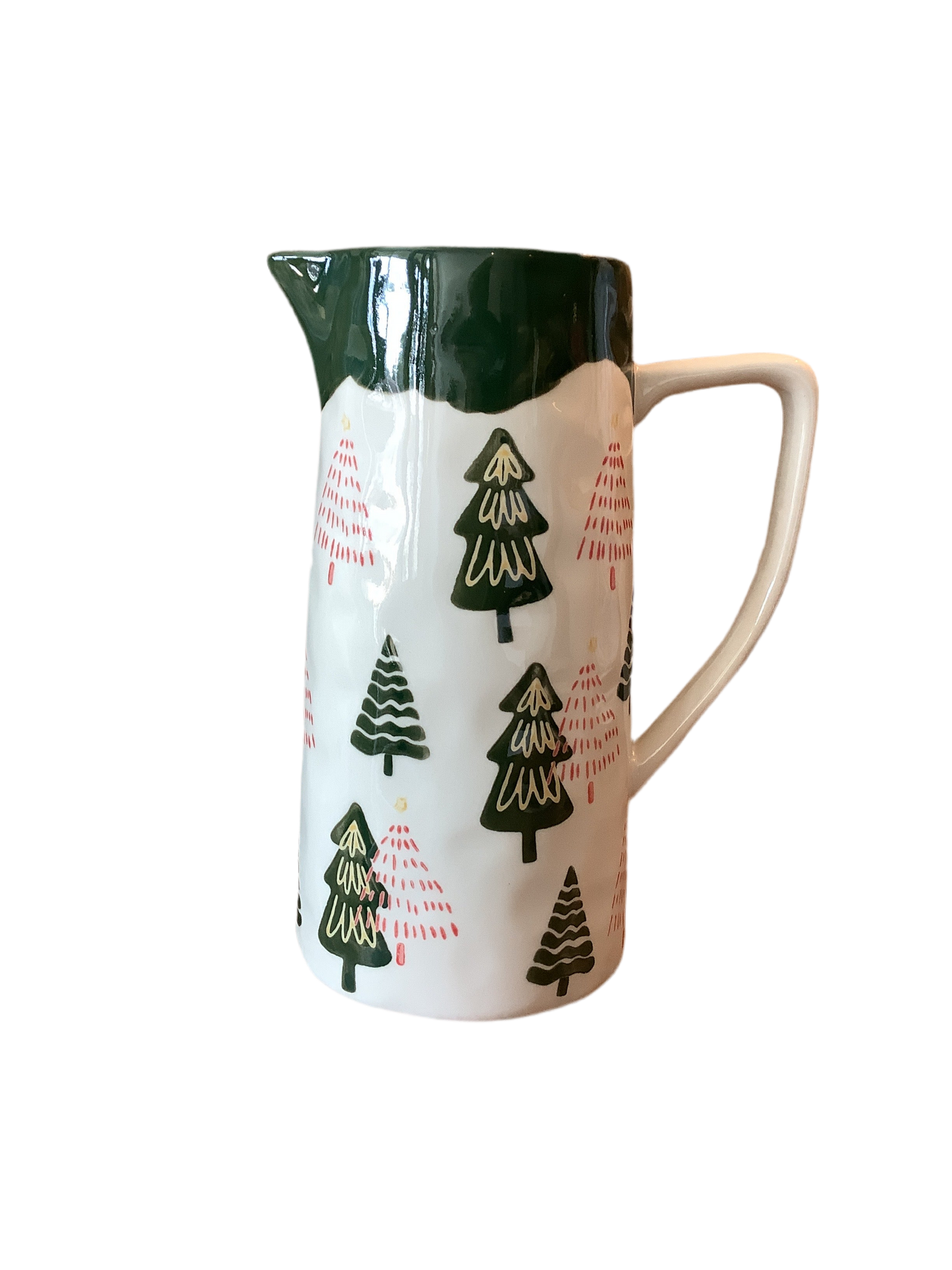 Stoneware Pitcher with Trees