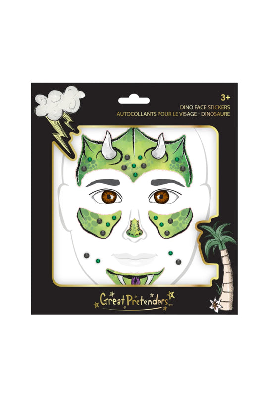Dinosaur Face Stickers - Breckenridge Baby