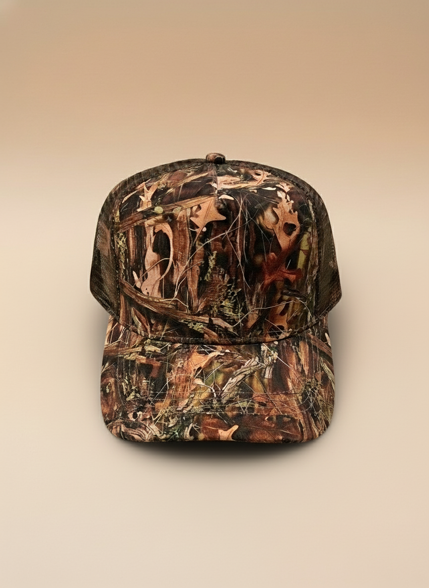 Camo Real Forest Print Mesh Trucker Hat