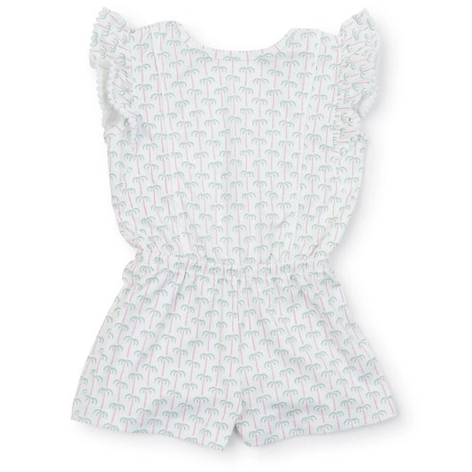 Rae Romper - Pacific Palms Pink - Breckenridge Baby