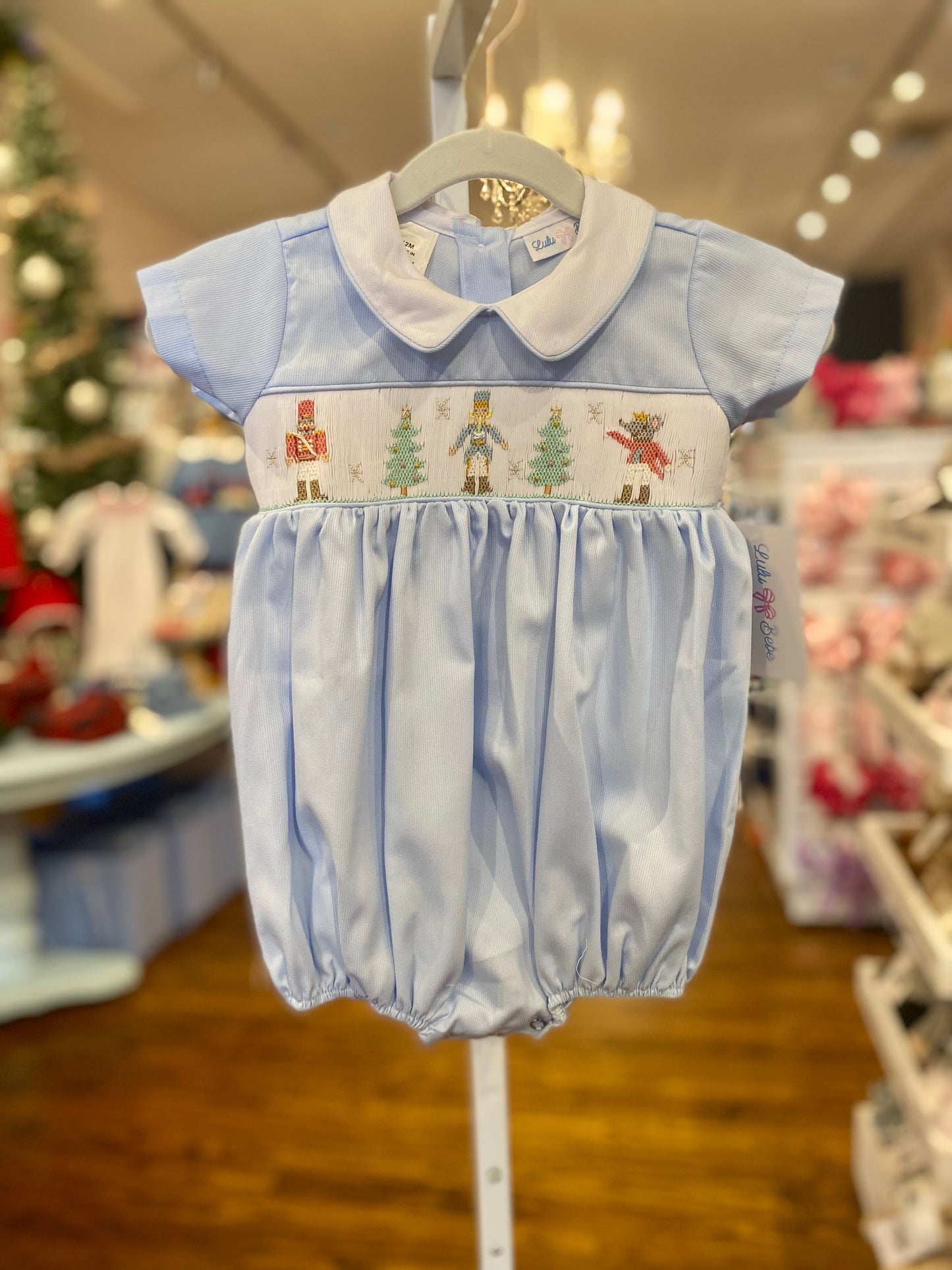 Noah Nutcracker Smocked Boy Bubble - Breckenridge Baby