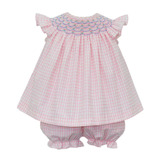 Pink Brocade Bloomer Set - Breckenridge Baby
