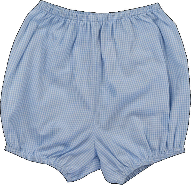 Elegant Diaper Cover - Blue Mini Gingham - Breckenridge Baby