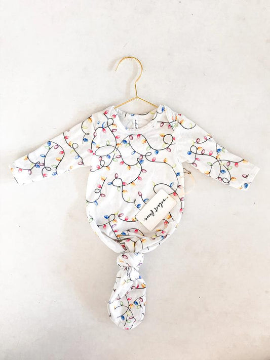 Christmas Light Knot Gown - Breckenridge Baby