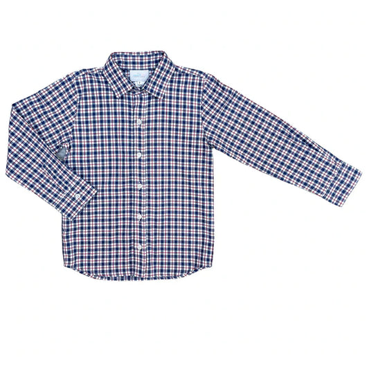 Ryan Dress Shirt - Blue Plaid - Breckenridge Baby