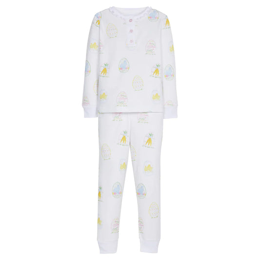 Ruffled Printed Jammies - Easter Eggs - Breckenridge Baby