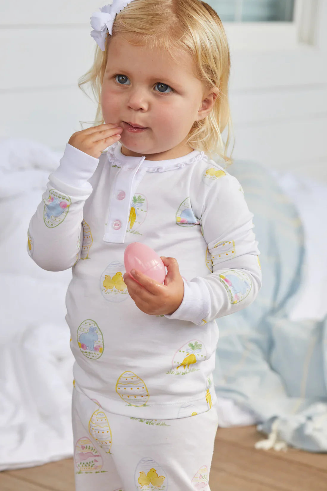 Ruffled Printed Jammies - Easter Eggs - Breckenridge Baby