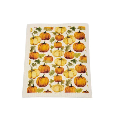Pumpkin Patterned Swedish Dishcloth