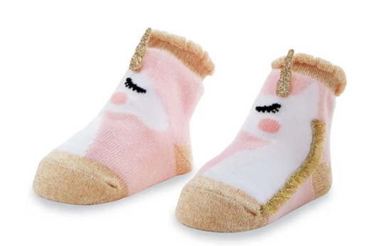 Baby Girl Socks - Gold Unicorn - Breckenridge Baby