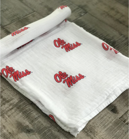 University of Mississippi Swaddle Blanket - Breckenridge Baby