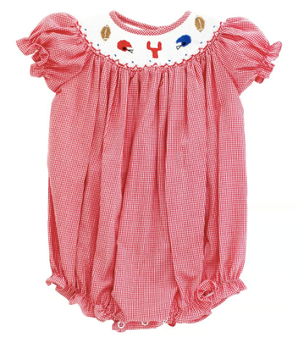 Game Day Bishop Short Romper - Breckenridge Baby