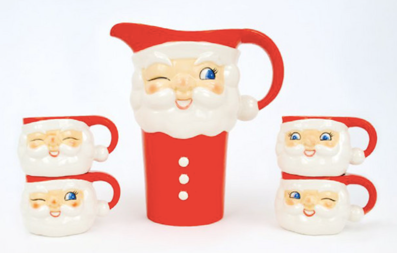 Santa Pitcher and Cups