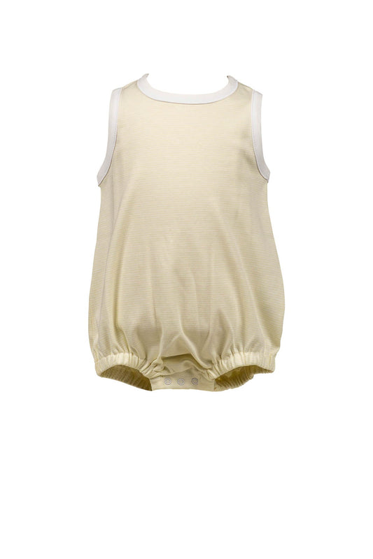 Pima Simple Boy Bubble - Light Yellow Stripe - Breckenridge Baby