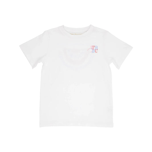 Sir Proper's T-Shirt - Worth Avenue White/American Swag - Breckenridge Baby