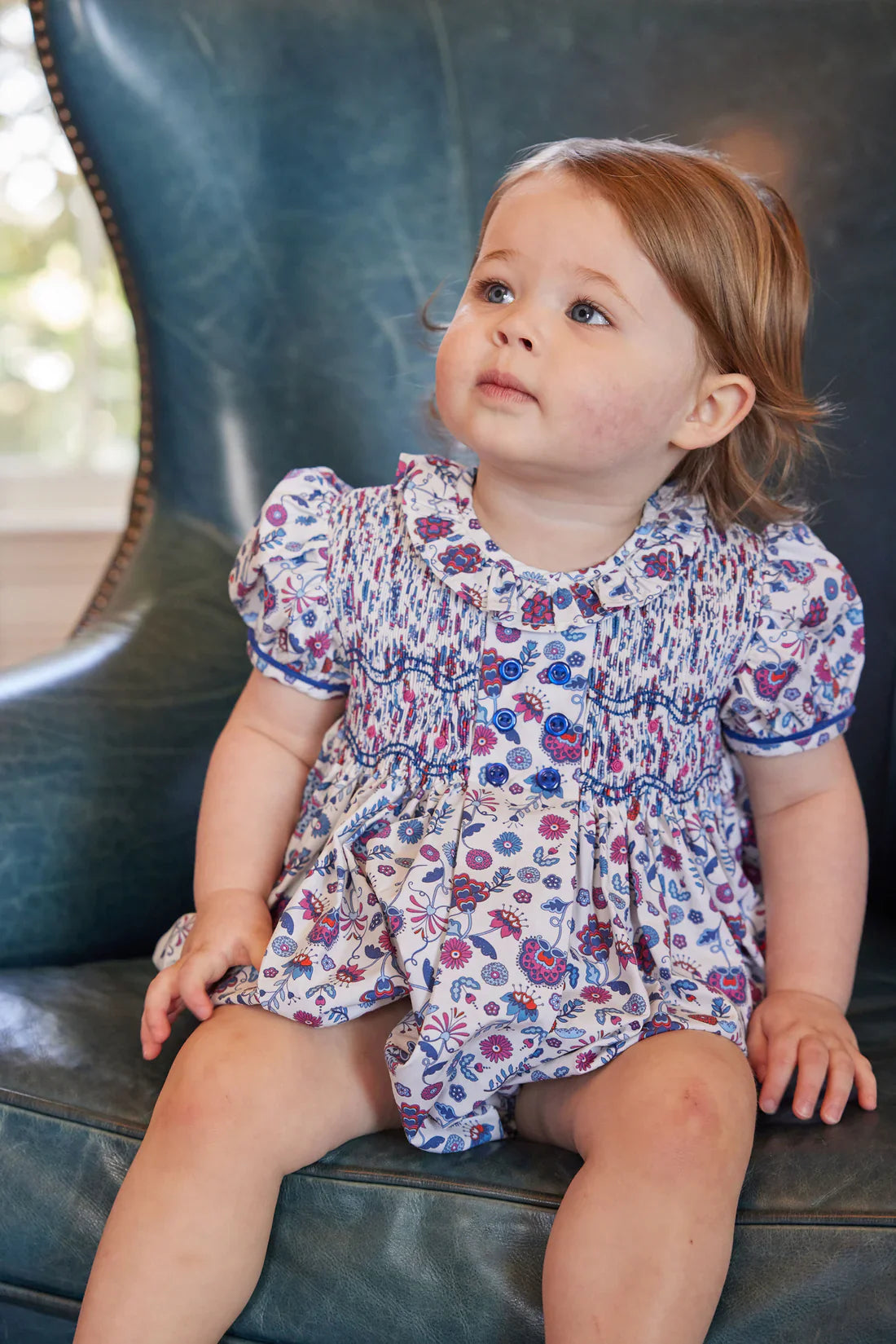 Smocked Bridget Bubble - Braemar Floral - Breckenridge Baby