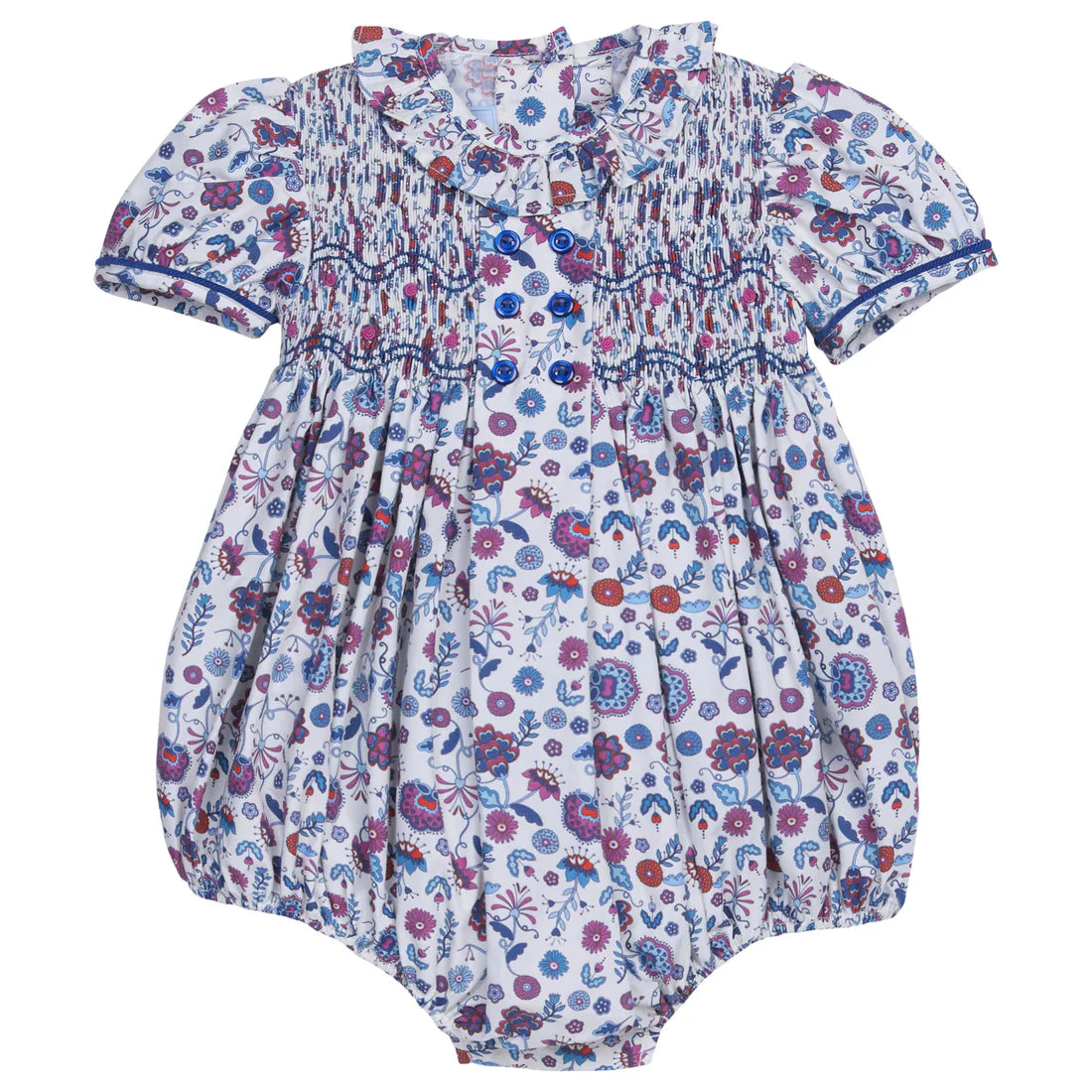 Smocked Bridget Bubble - Braemar Floral - Breckenridge Baby