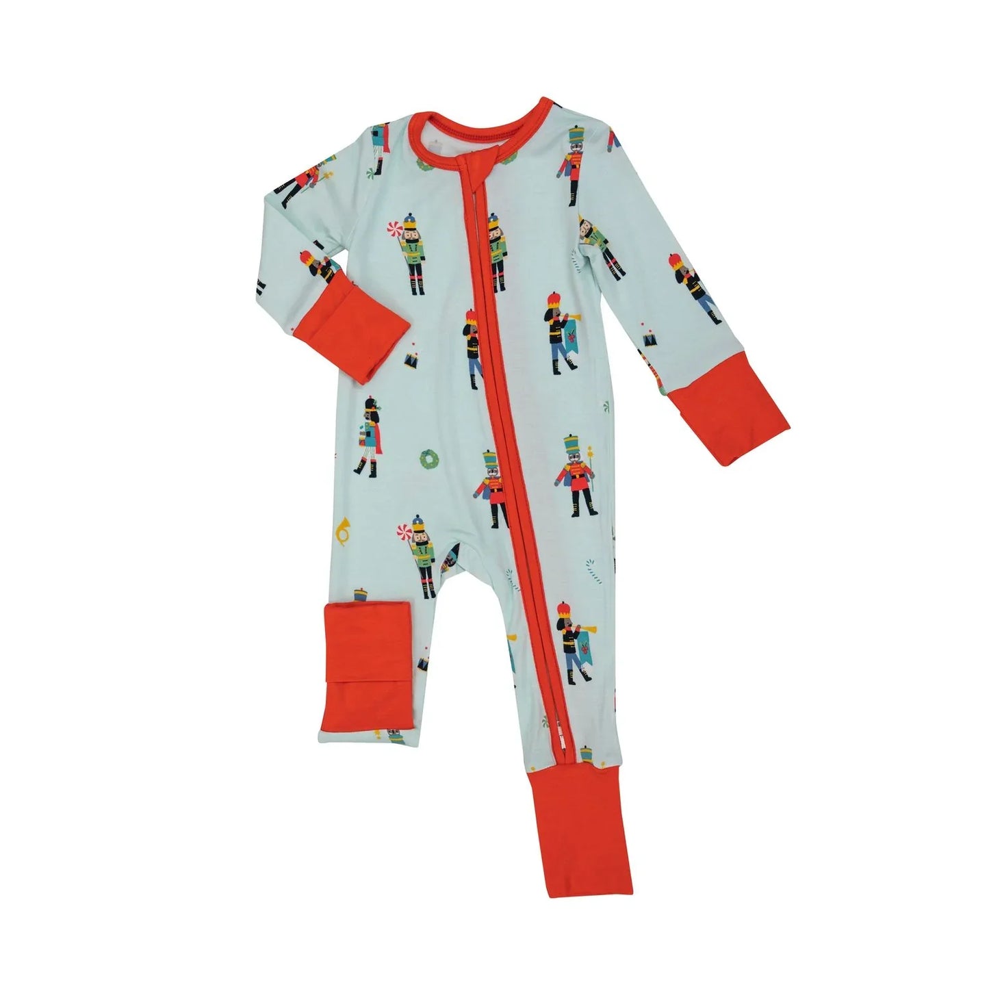 Blue Nutcracker 2 Way Zipper Romper - Breckenridge Baby