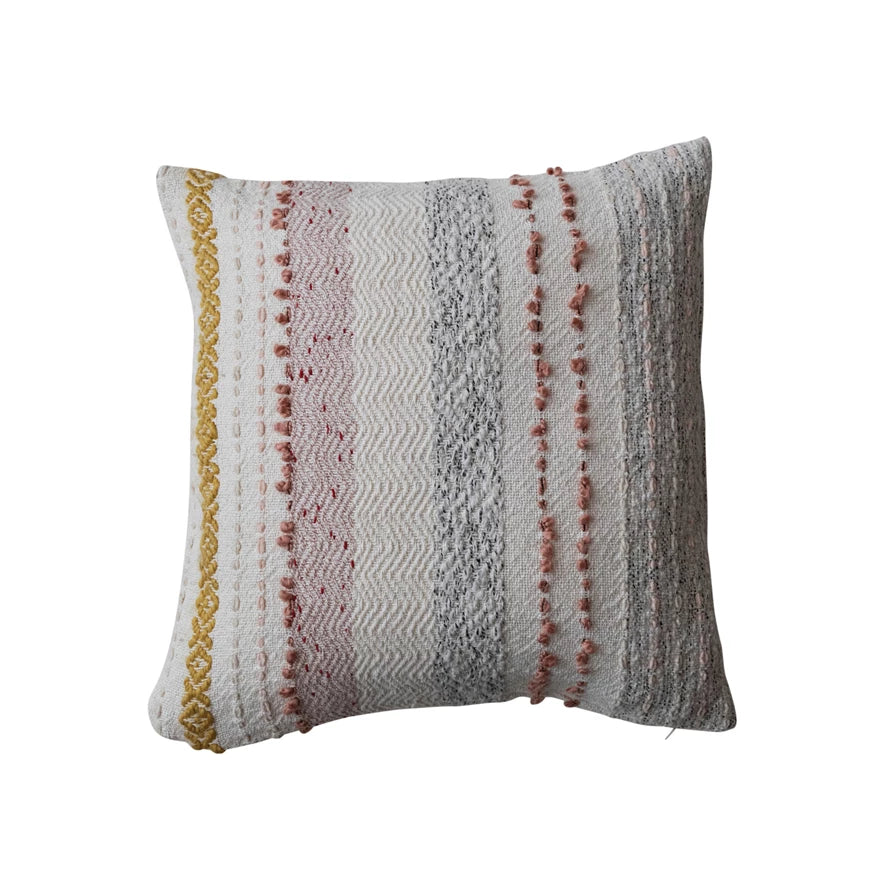 Square Woven Stripe Pillow