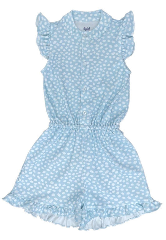 Pima Romper - Blue Dot - Breckenridge Baby